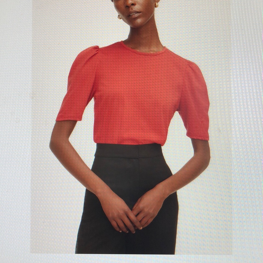 NWT! Rebecca Taylor Puffed Short Sleeve Top